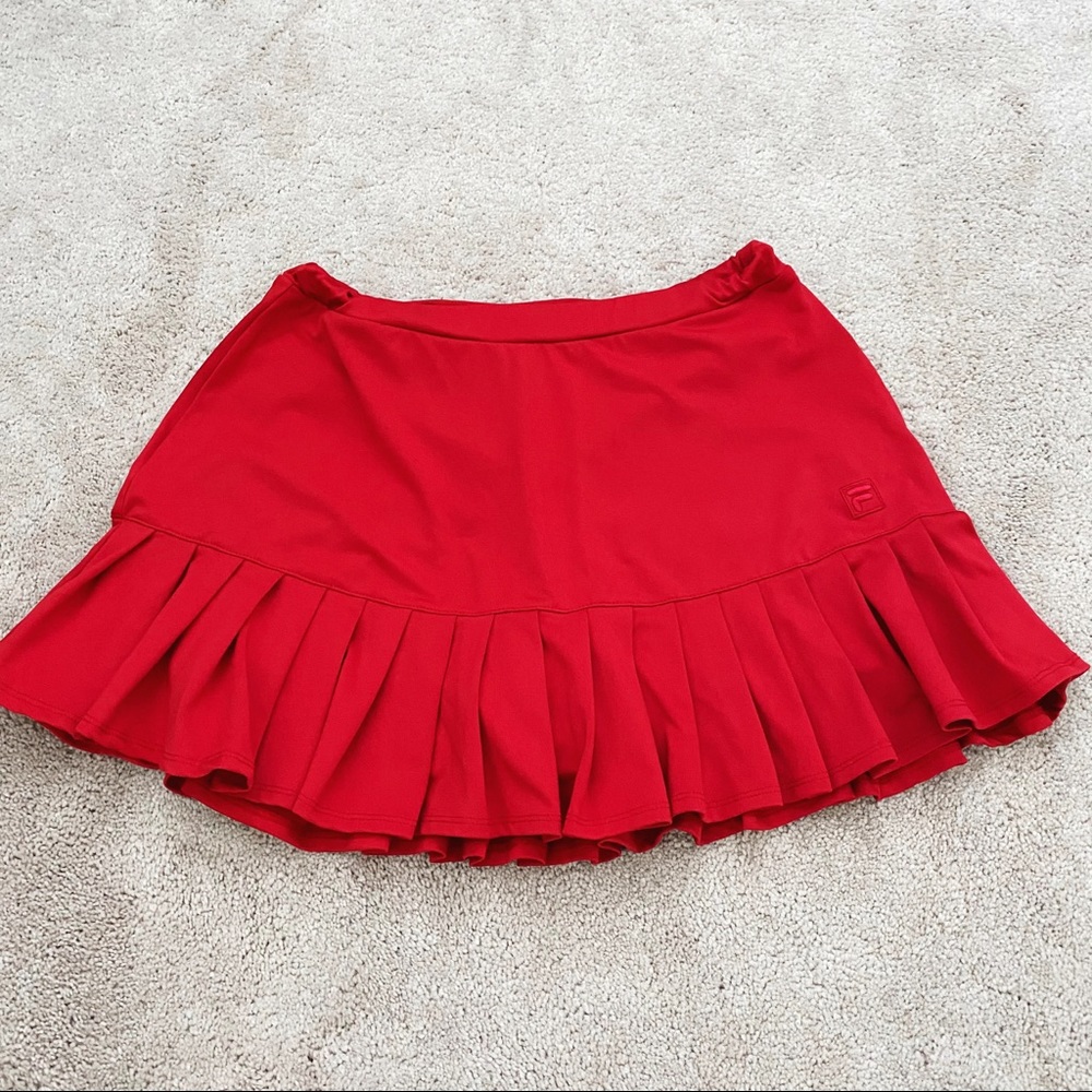 Fila Red Tennis Skirt/Skort Ruffle Hem